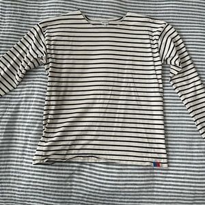 KULE - Boyfriend Tee - cream/navy - size small